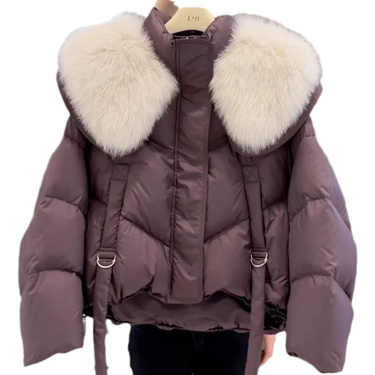 Cappotto Imbottito In Cotone Nero Invernale Da Donna