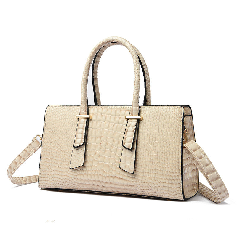Borsa a tracolla da donna con motivo coccodrillo retrò, per ogni occasione