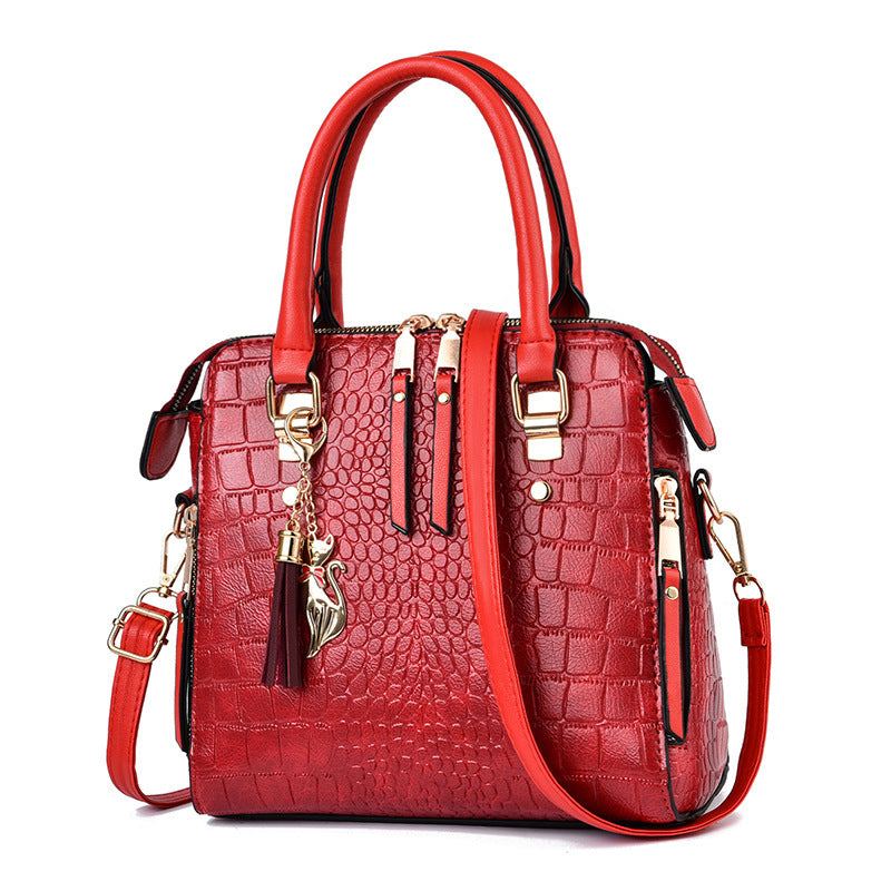 Borsa Donna Stampa Serpente Moda Borsa a Tracolla Grande Capacità
