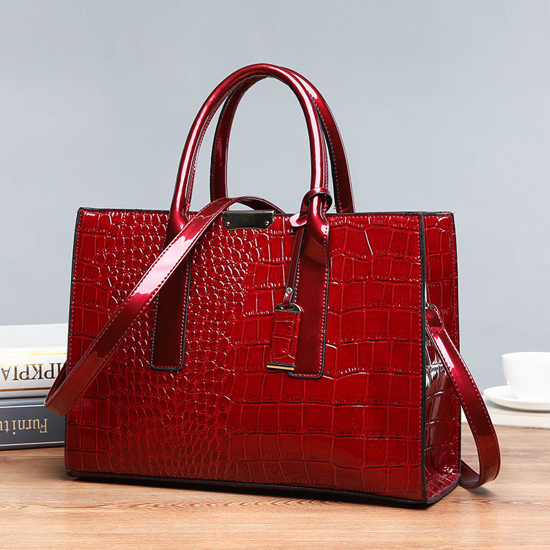 Single Shoulder Bag Embossed Large Capacity Messenger Bag
