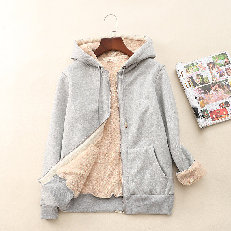 Autumn And Winter Plus Velvet Thick Wool Sweater Women