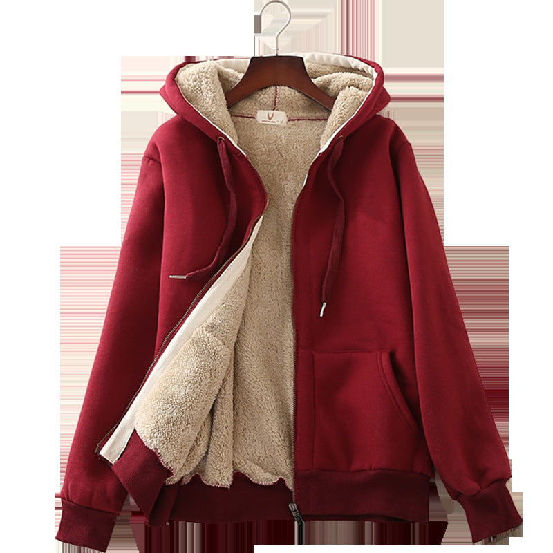 Autumn And Winter Plus Velvet Thick Wool Sweater Women