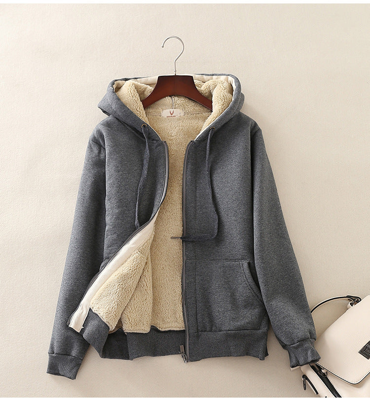 Autumn And Winter Plus Velvet Thick Wool Sweater Women