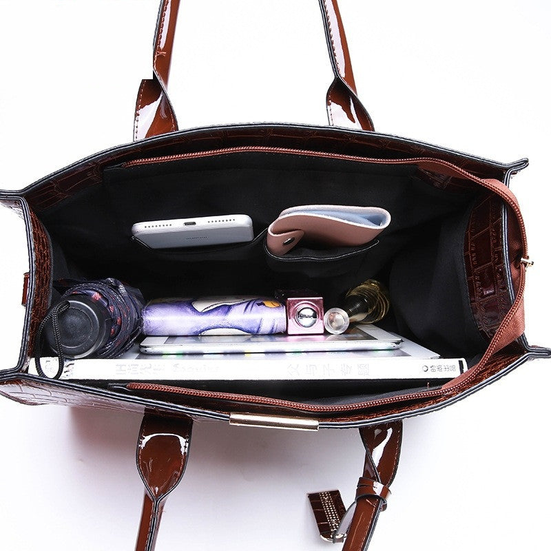 Borsa da donna con specchio alla moda, tinta unita