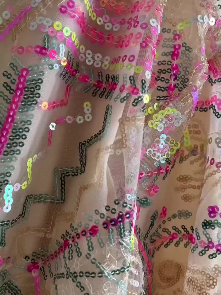 Embroidered Sequin Cropped Bomber Jacket