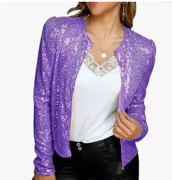 Cappotto Donna Elegante con Paillettes