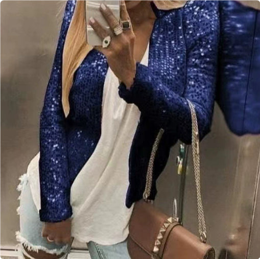 Cappotto Donna Elegante con Paillettes