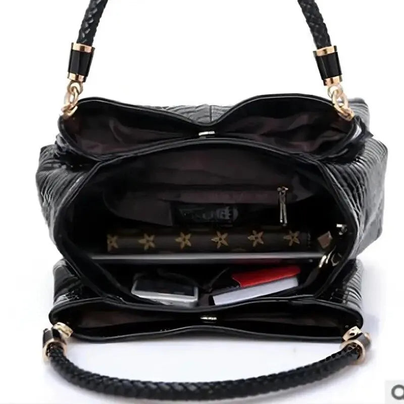 Borsa Tote Donna Capiente in Stampa Cocco