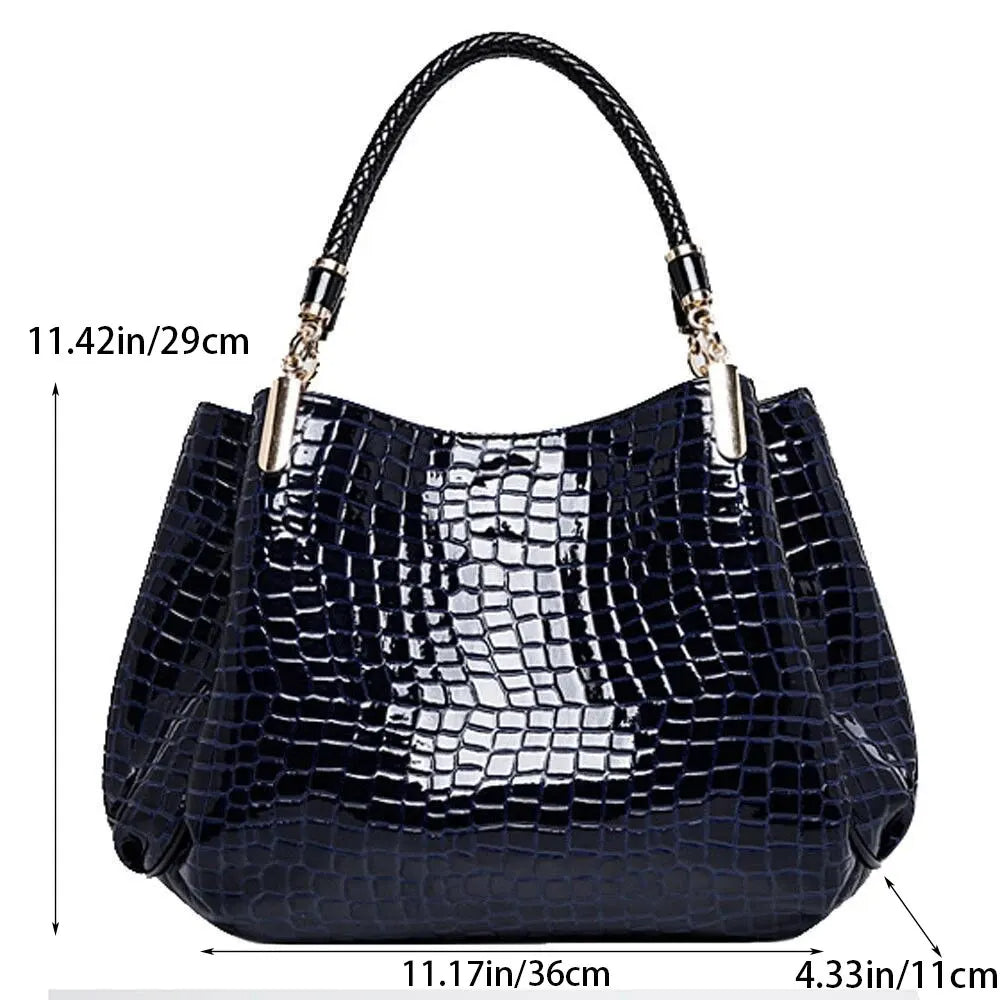 Borsa Tote Donna Capiente in Stampa Cocco