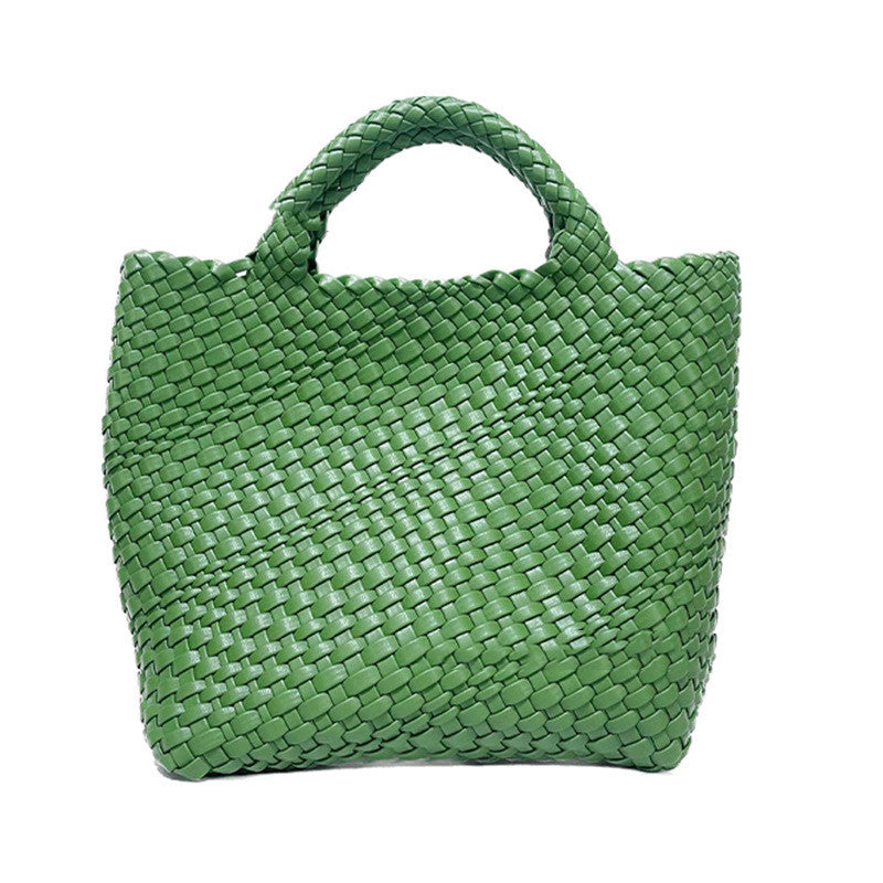 Borsa a mano da donna di grande capacità, intrecciata a mano