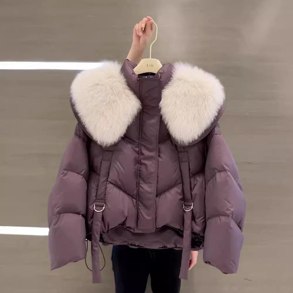 Cappotto Imbottito In Cotone Nero Invernale Da Donna