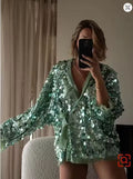 Stylish Solid Beaded Patchwork Jacket For Women