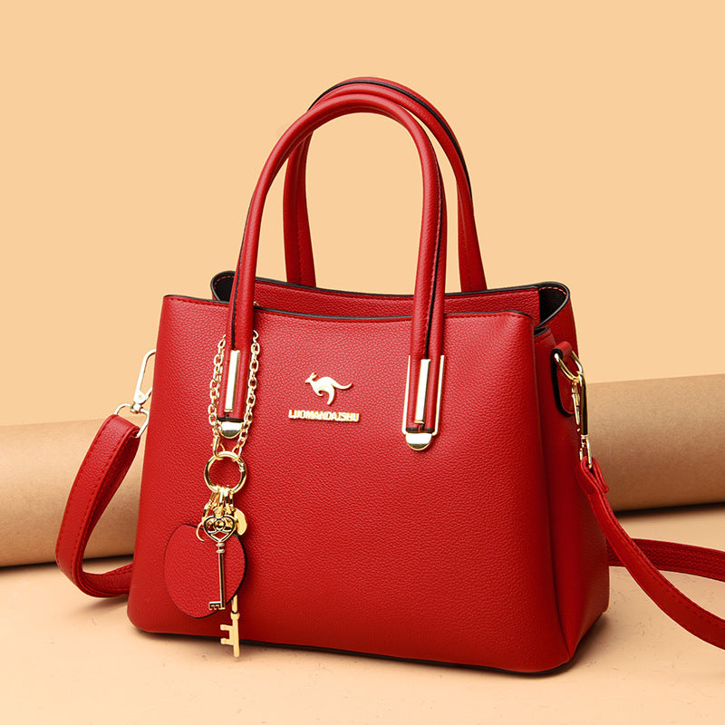Borsa da donna versatile di grande capacità con trama a litchi