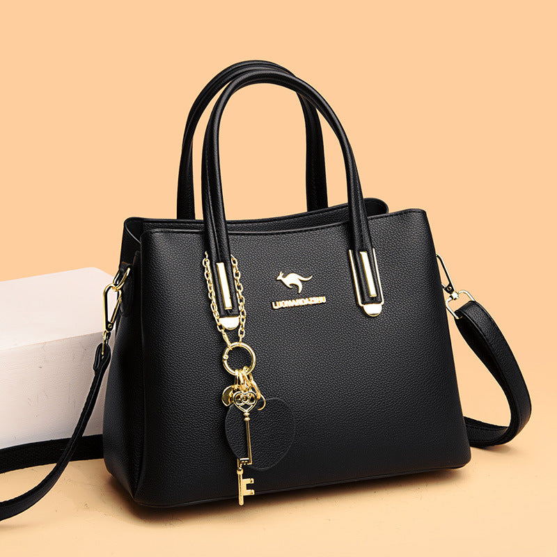Borsa da donna versatile di grande capacità con trama a litchi