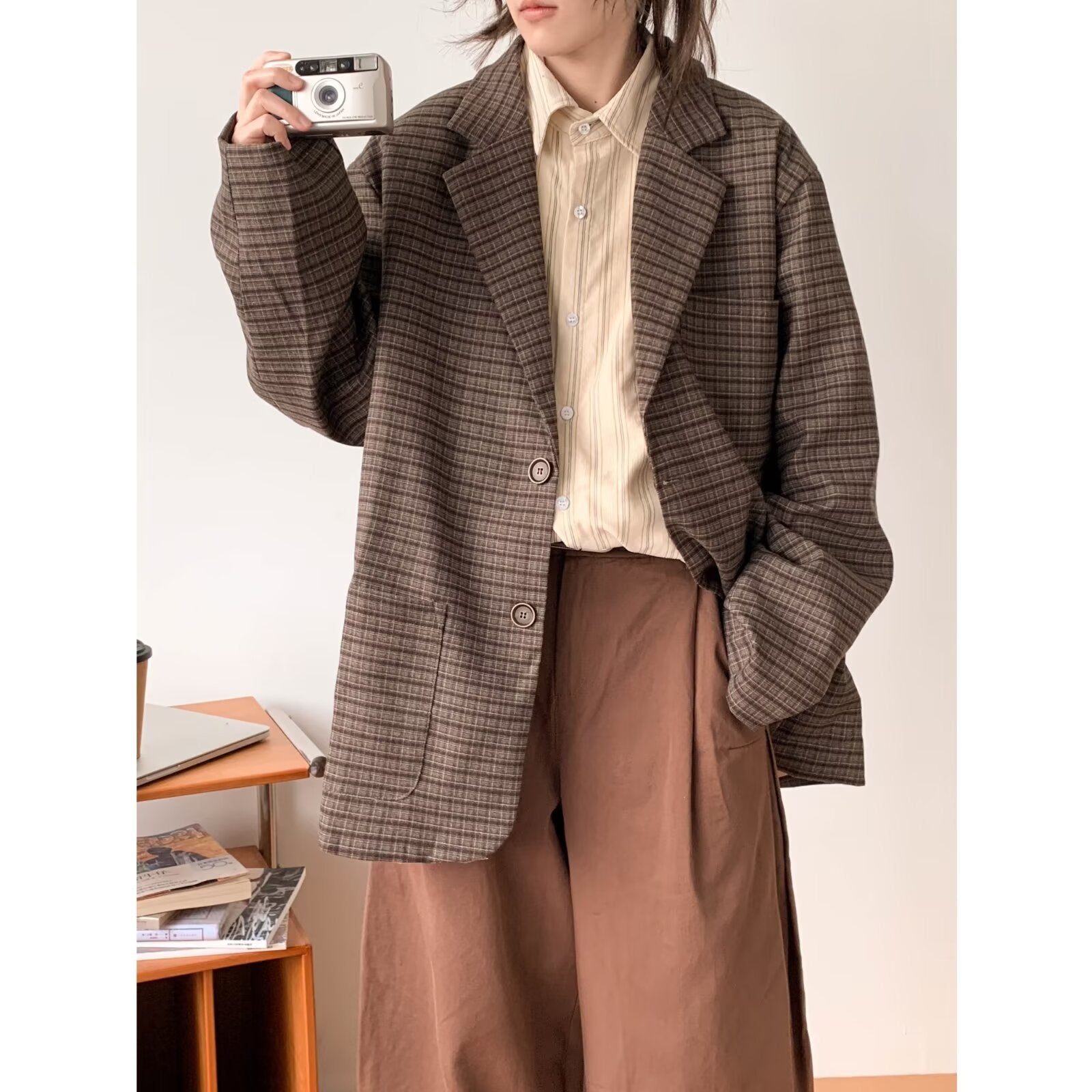 Women's Hong Kong-style Loose-fitting Casual Blazer Jacket