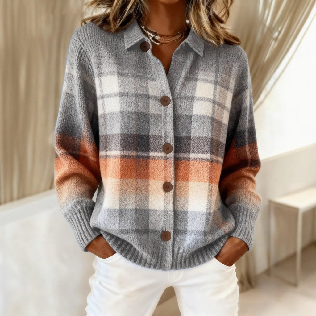Women's Shirt Lapel Cardigan Top Solid Color
