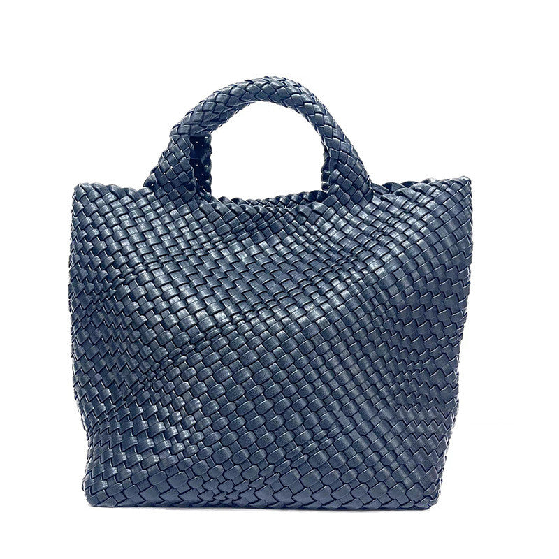 Borsa a mano da donna di grande capacità, intrecciata a mano