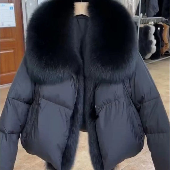 Nuovo Cappotto Invernale Imbottito in Cotone, Ampio e Spesso, in Stile Occidentale con Collo in Pelliccia, Modellante, per Donna