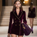Slim fit double-breasted evening jacket with blurred patchwork, new spring-summer arrival