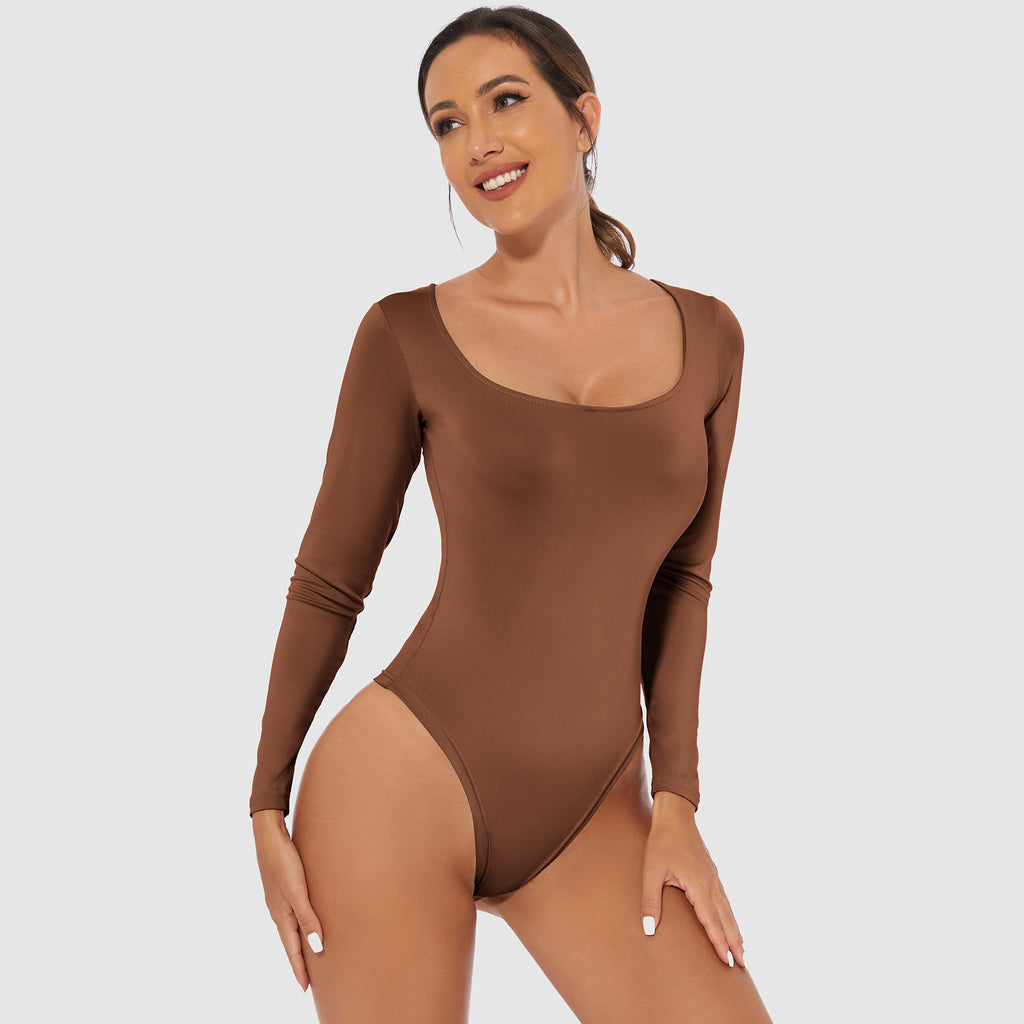 European And American Sexy Siamese Fit Hot Girl Women's Outer Wear Pure Color Tight Jumpsuit