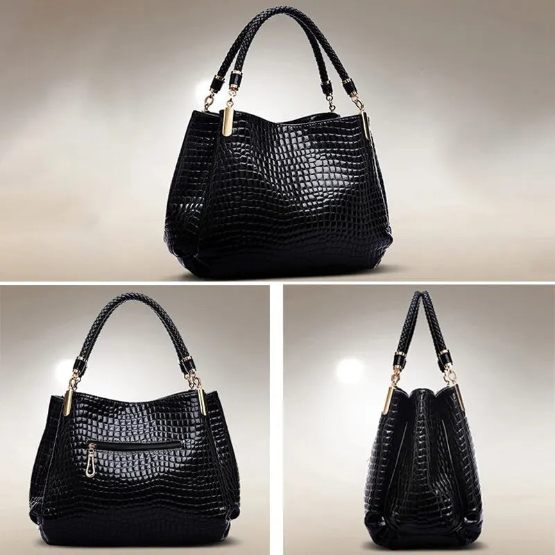 Borsa Tote Donna Capiente in Stampa Cocco