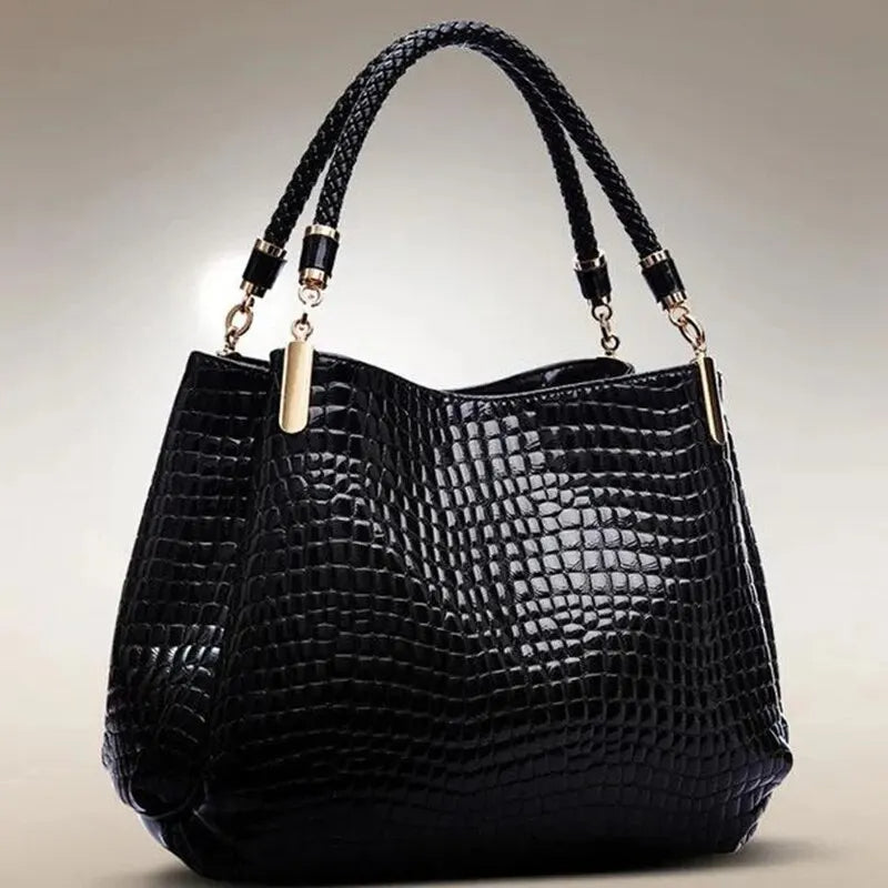 Borsa Tote Donna Capiente in Stampa Cocco