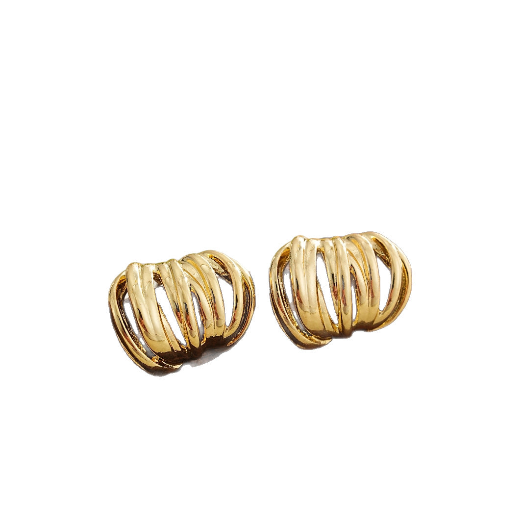 Ganci per orecchie premium con design di nicchia e orecchini in metallo
